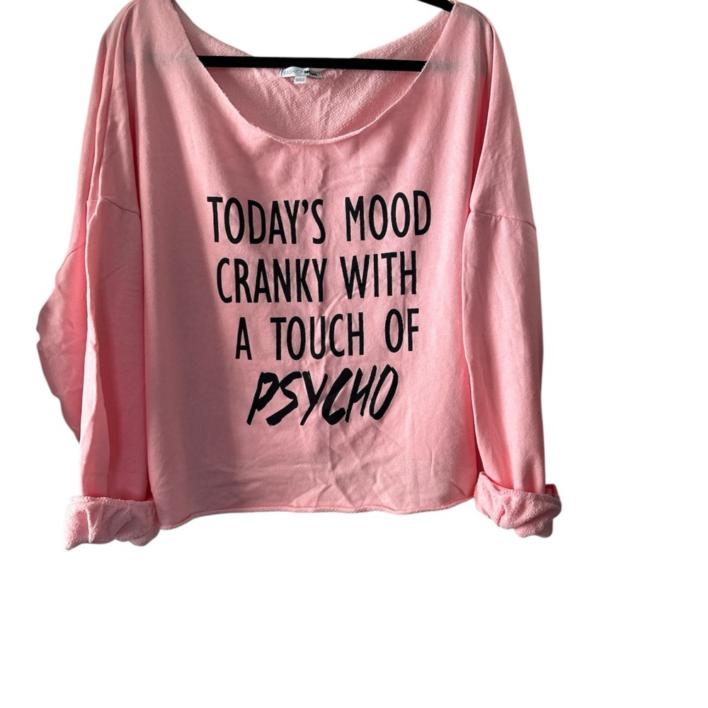 Fashion Nova Pink Graphic Sweatshirt